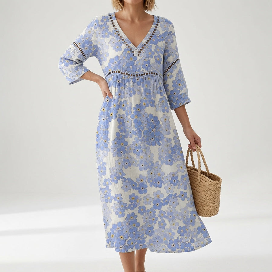 Maricella — Vestido floral fluido elegante