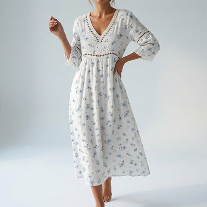 Maricella — Vestido floral fluido elegante