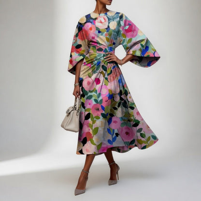 Mirabelle — Vestido kimono floral elegante