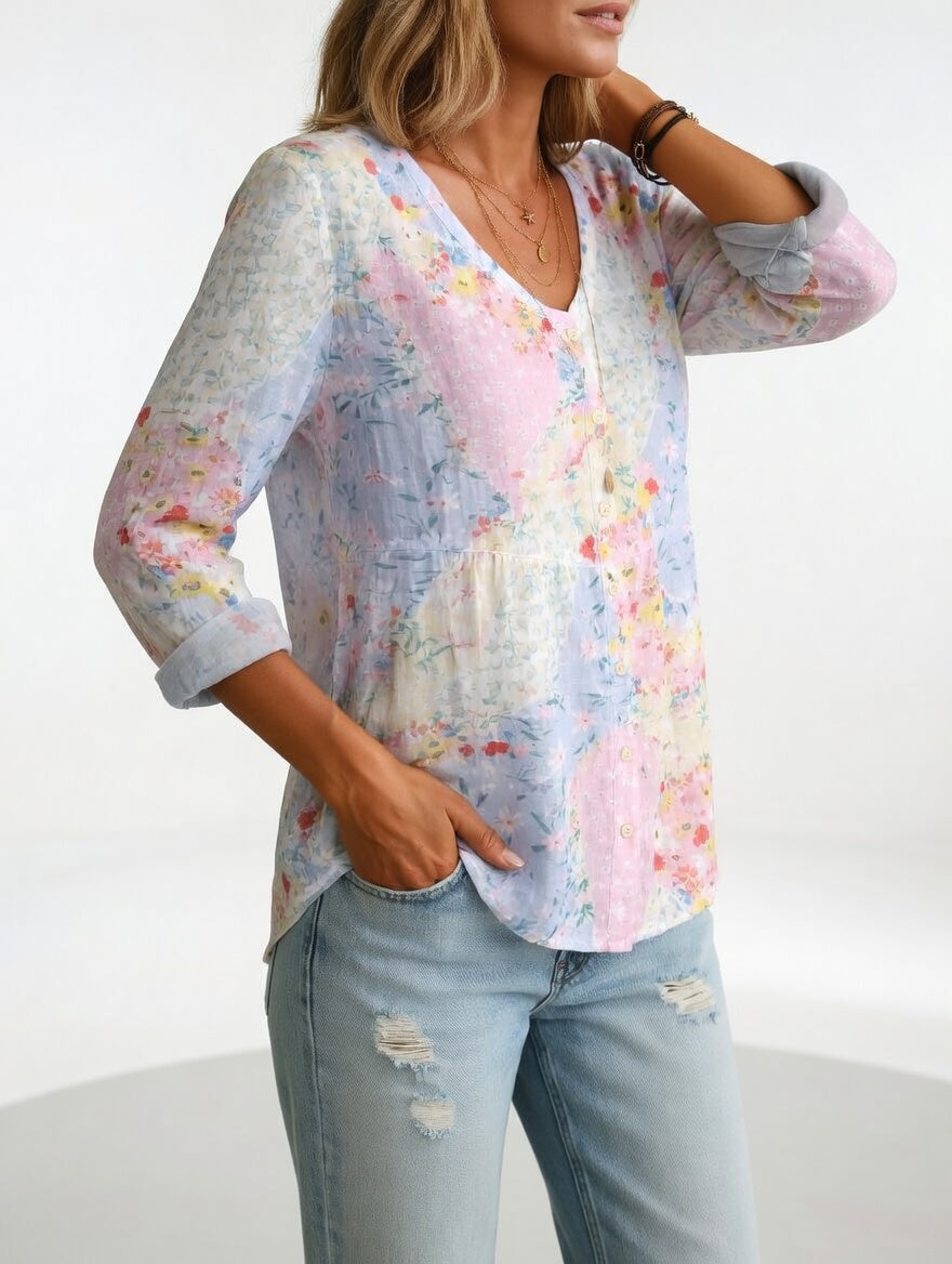Maréline — Blusa floral elegante y ligera