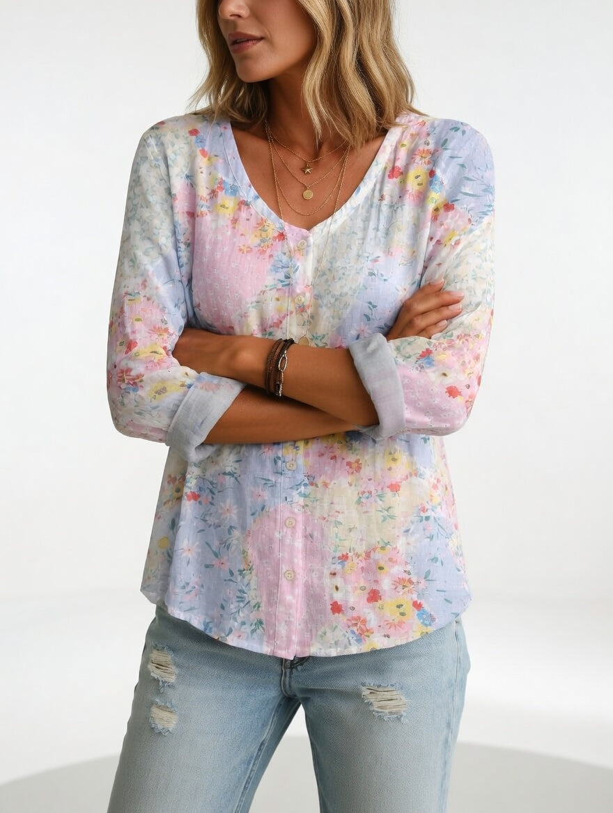 Maréline — Blusa floral elegante y ligera