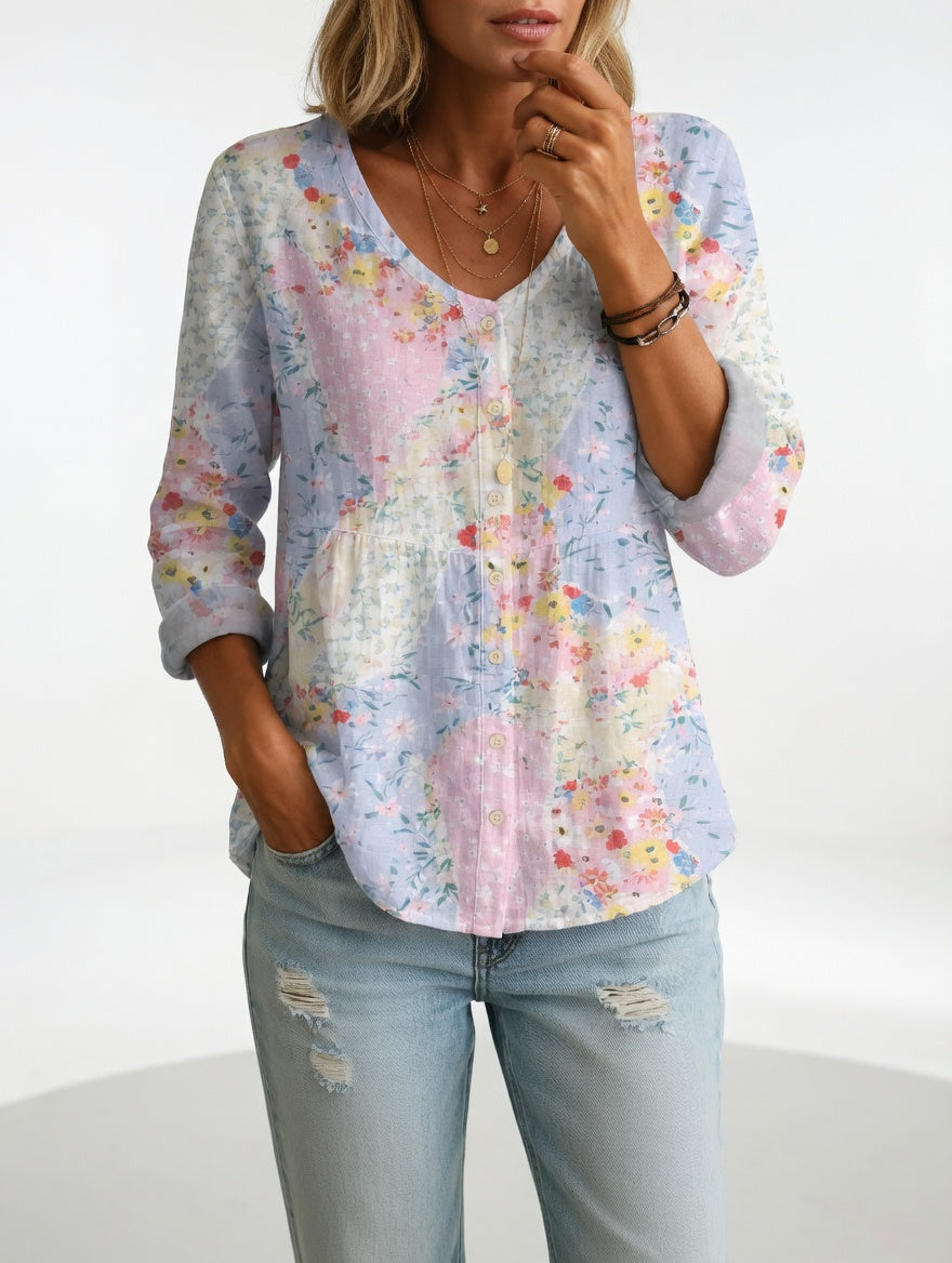 Maréline — Blusa floral elegante y ligera
