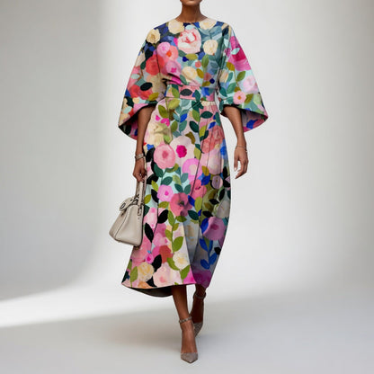 Mirabelle — Vestido kimono floral elegante