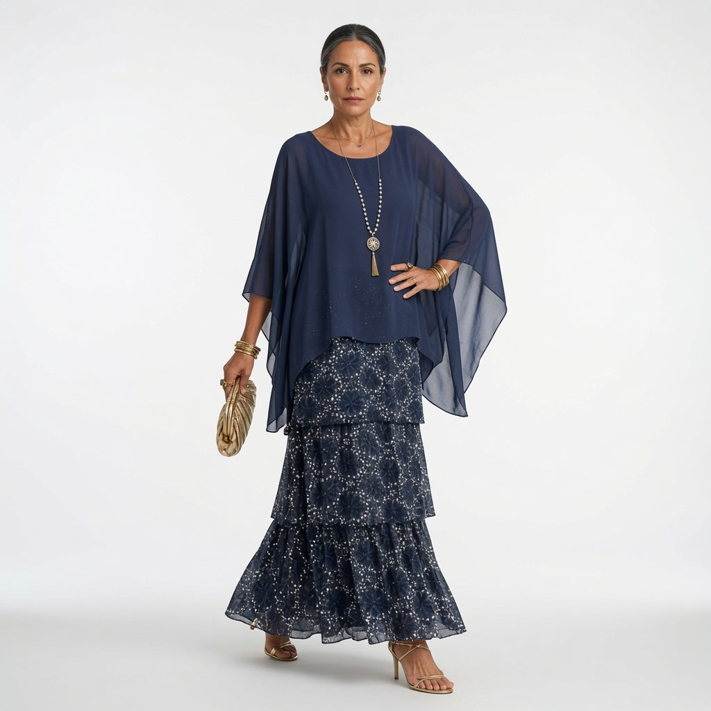 Élyssane — Vestido bohemio con volantes elegante