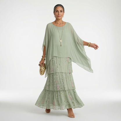 Élyssane — Vestido bohemio con volantes elegante