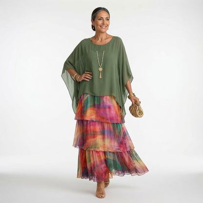 Élyssane — Vestido bohemio con volantes elegante