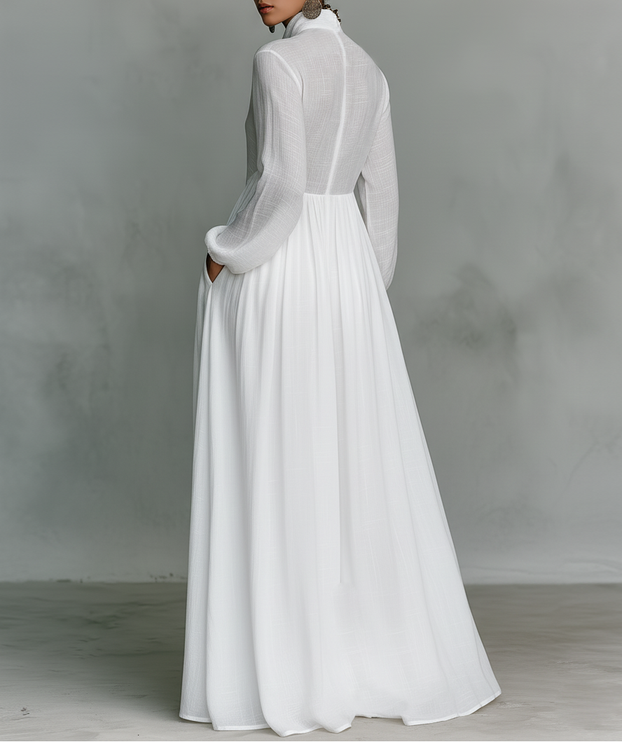 Élisa — Vestido maxi minimalista elegante