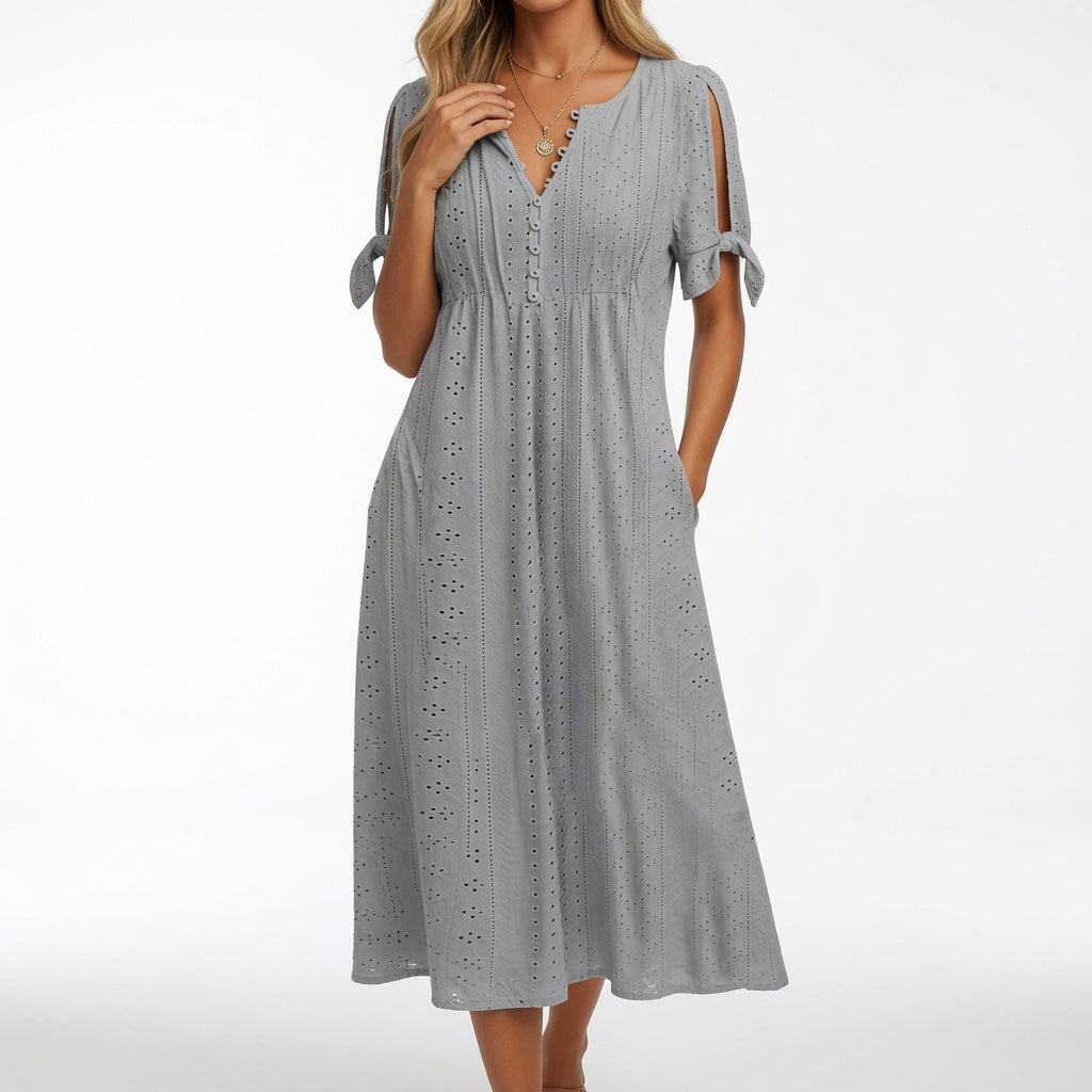 Lorélia — Vestido bohemio bordado de verano