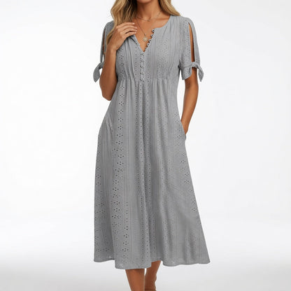 Lorélia — Vestido bohemio bordado de verano
