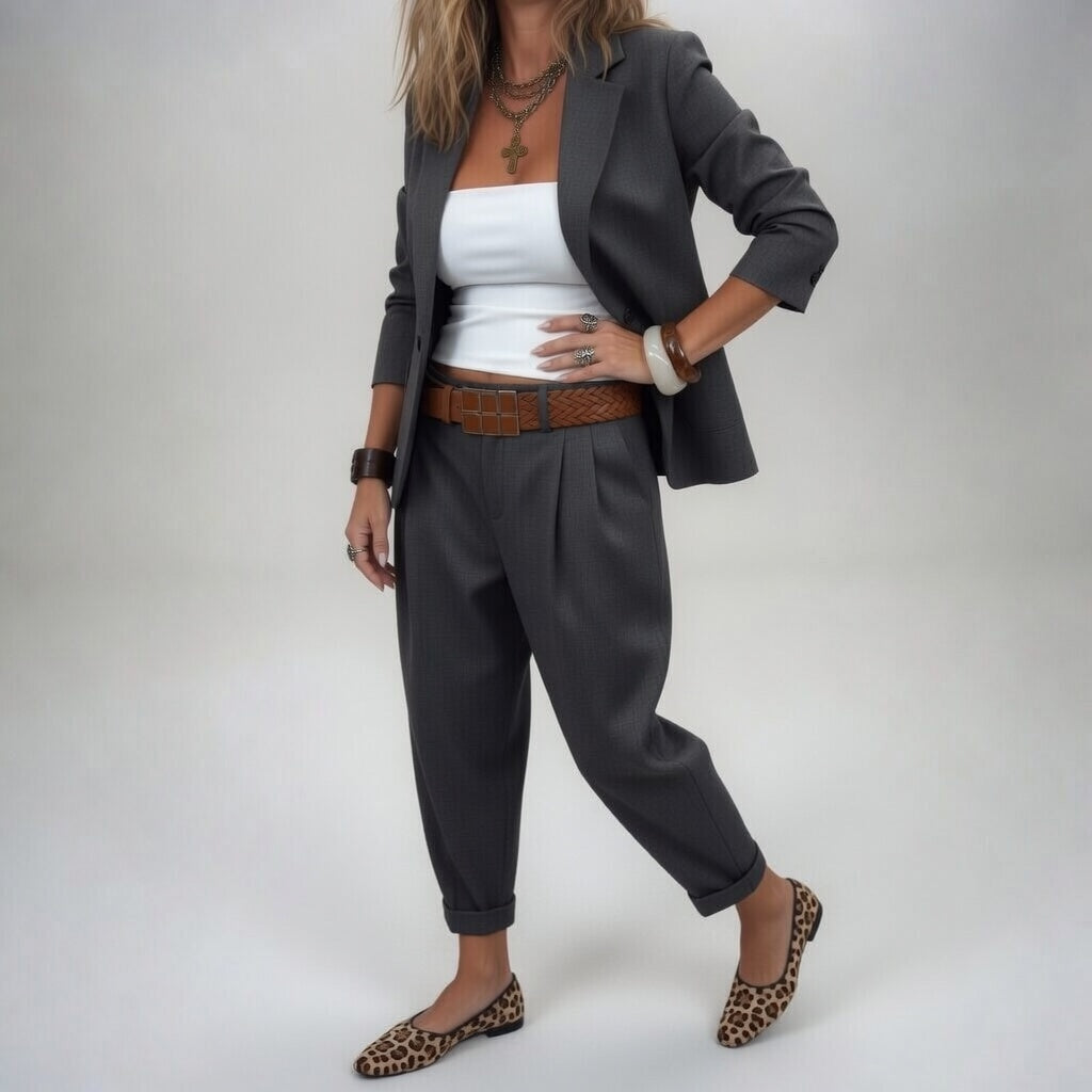 Gaïane — Traje de pantalón fluido elegante