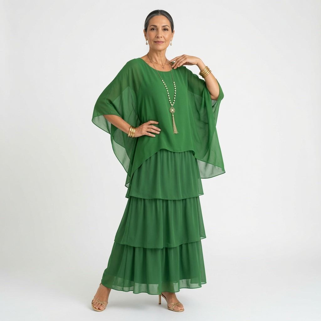 Élyssane — Vestido bohemio con volantes elegante