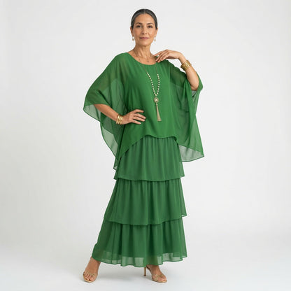 Élyssane — Vestido bohemio con volantes elegante