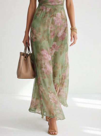 Roséline — Vestido largo floral elegante