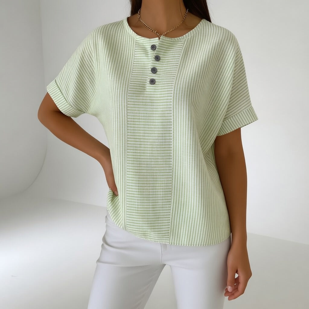 Sorène — Blusa de lino con rayas