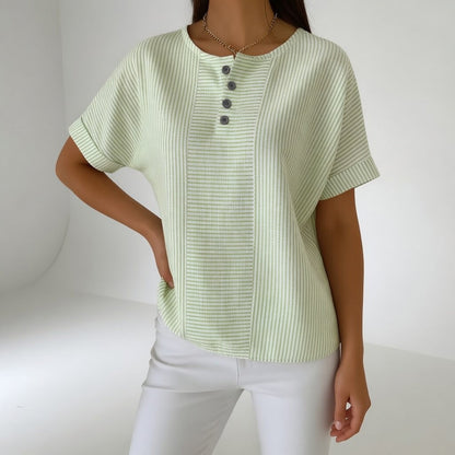 Sorène — Blusa de lino con rayas