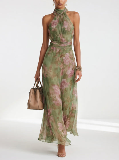 Roséline — Vestido largo floral elegante