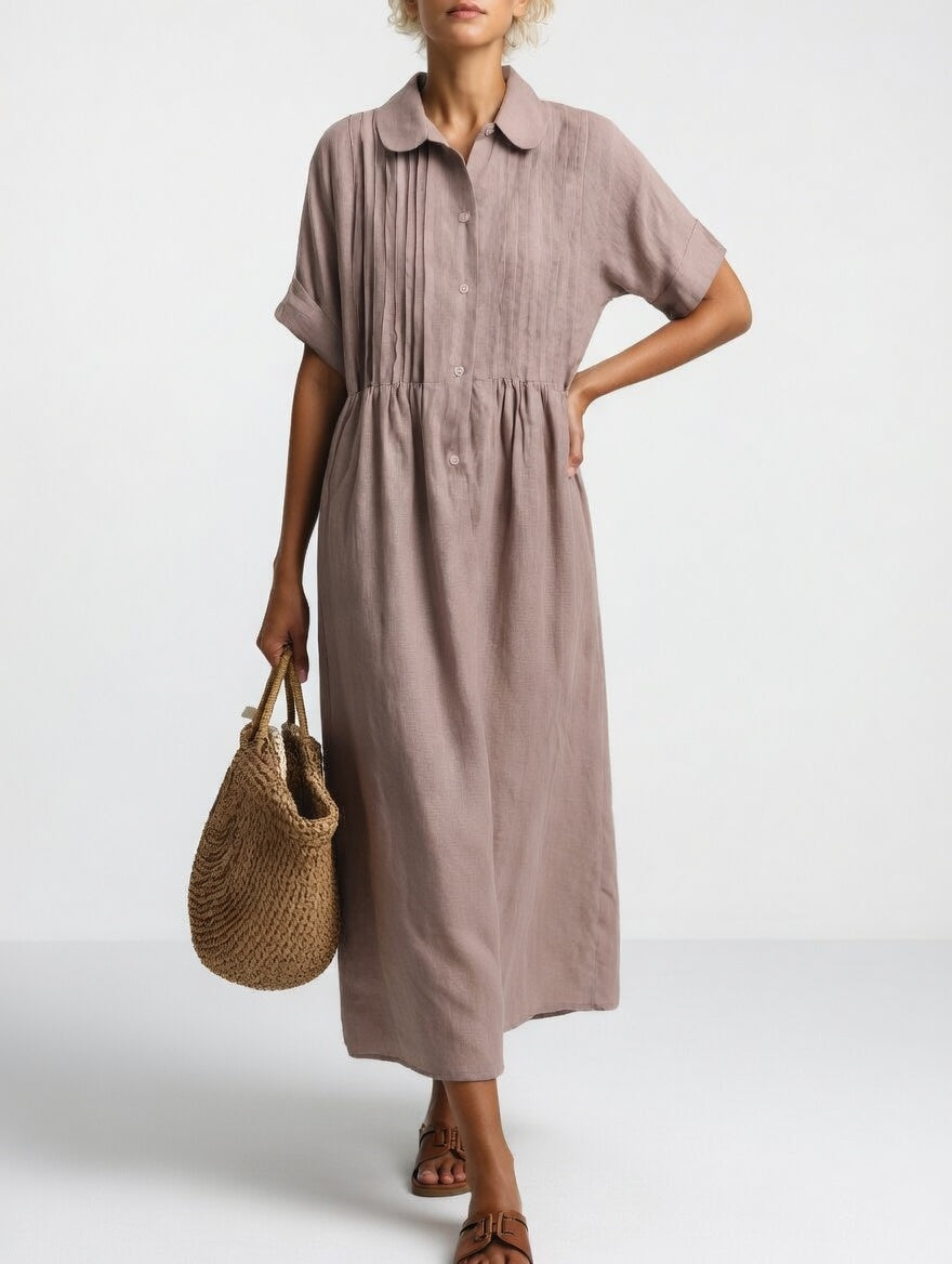 Lysandra — Vestido camisero fluido de verano