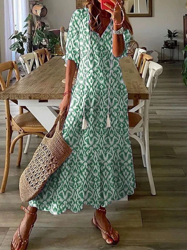 Élodie — Vestido maxi floral de terciopelo elegante