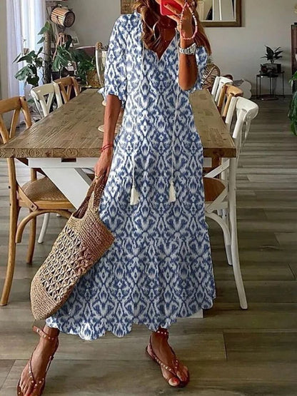 Élodie — Vestido maxi floral de terciopelo elegante