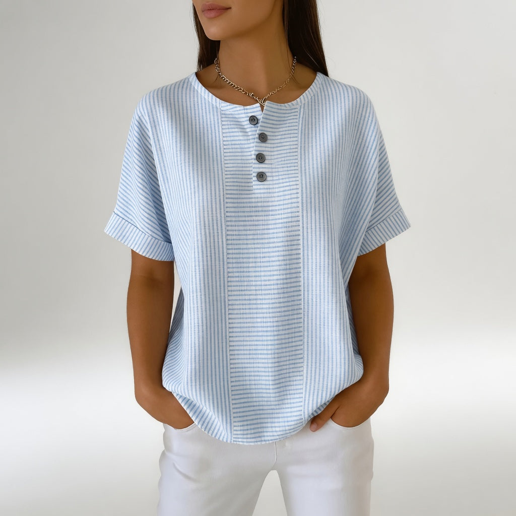Sorène — Blusa de lino con rayas