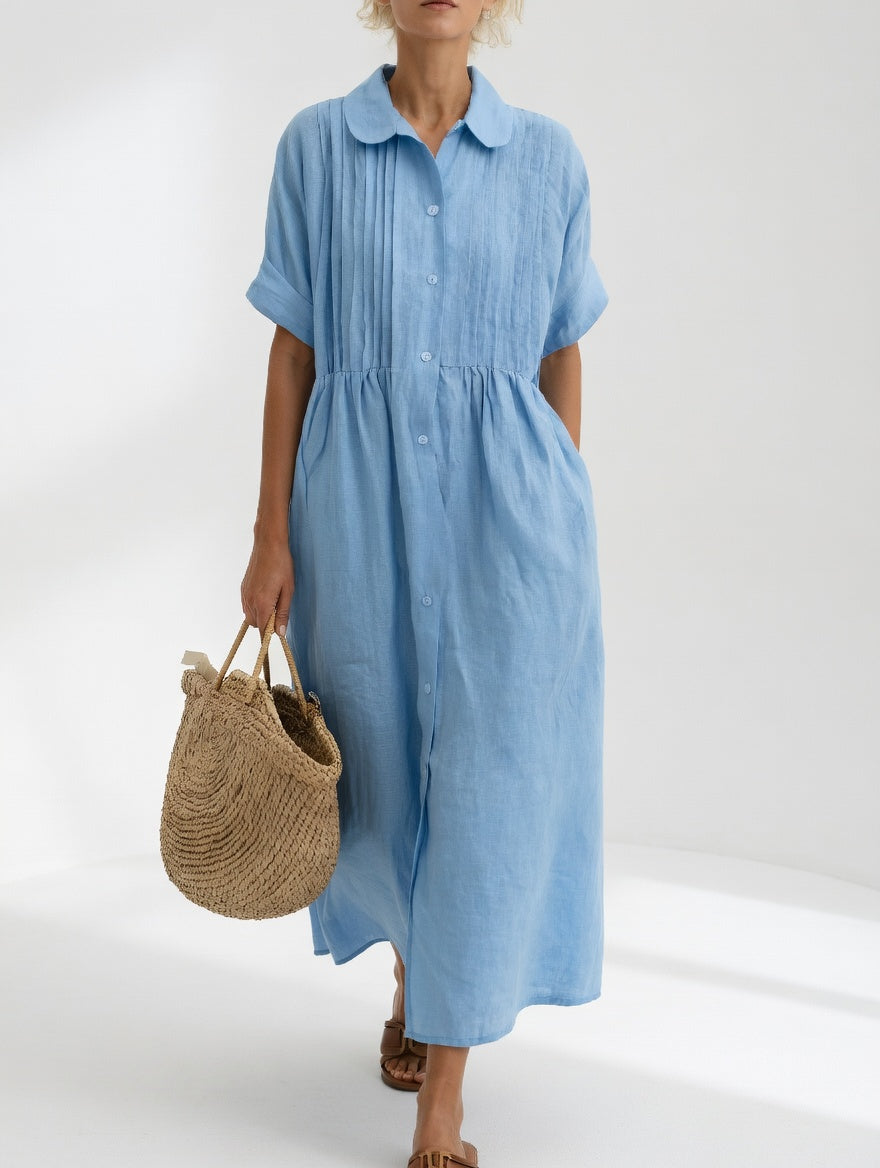 Lysandra — Vestido camisero fluido de verano