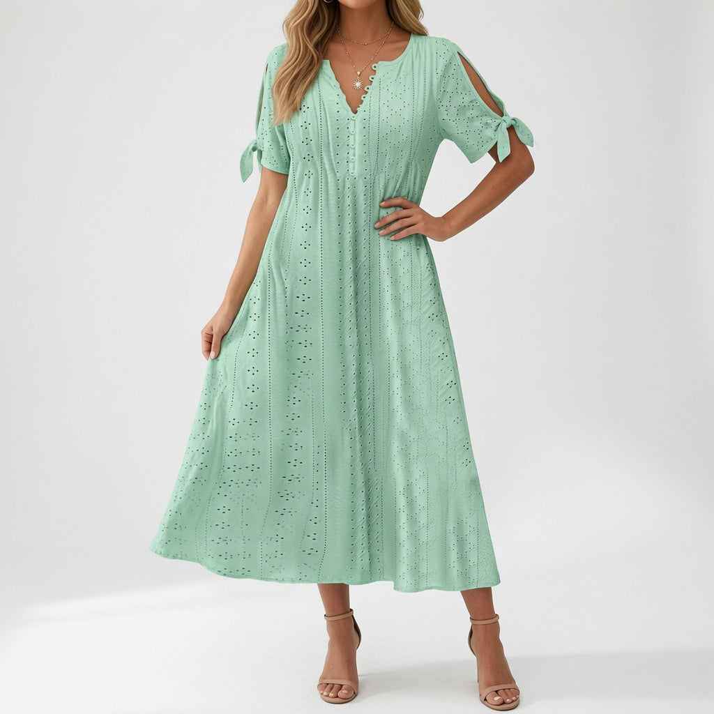 Lorélia — Vestido bohemio bordado de verano