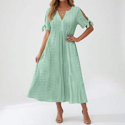 Lorélia — Vestido bohemio bordado de verano