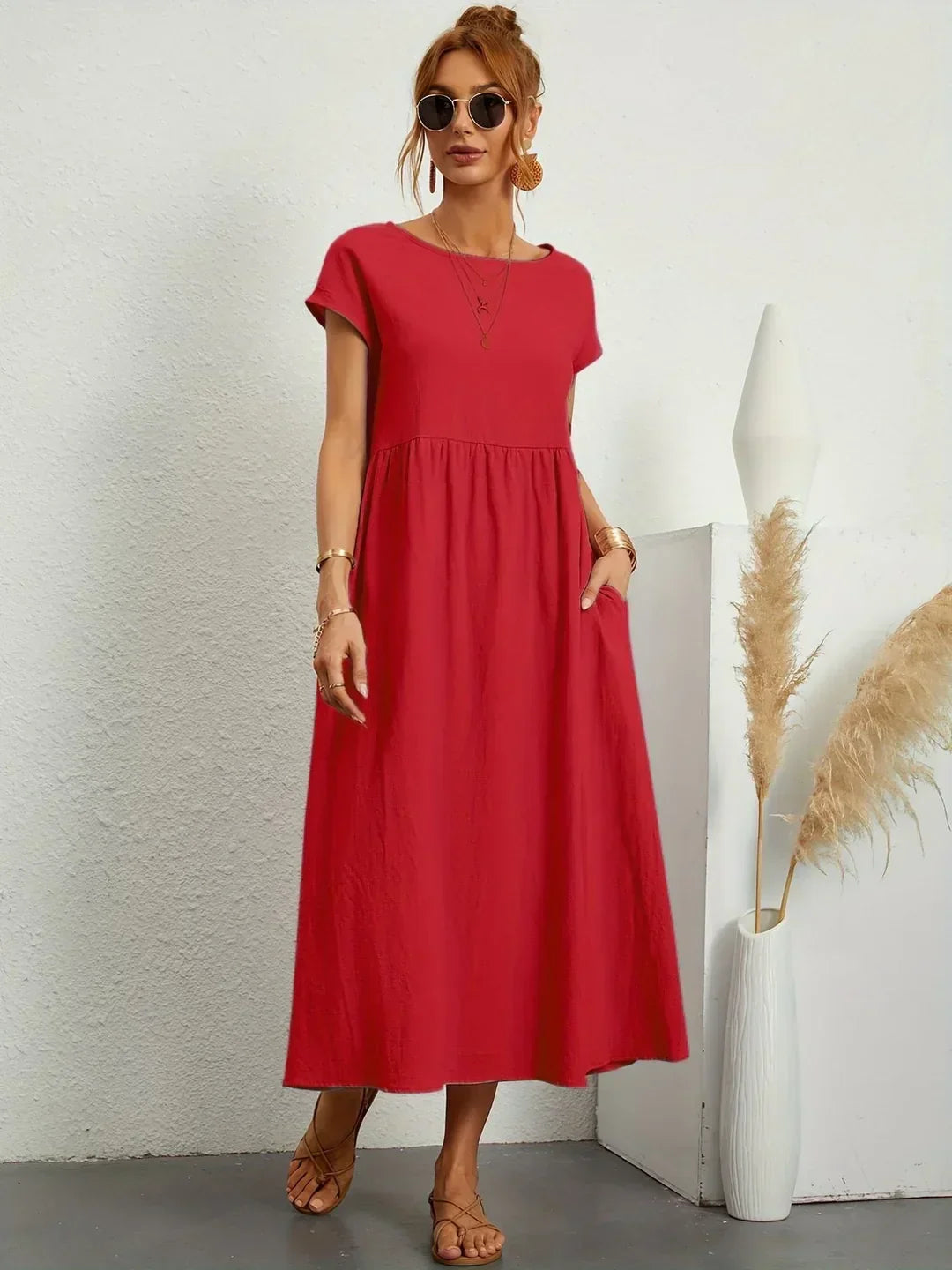 Gabrielle — Vestido midi fluido elegante