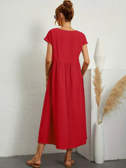 Gabrielle — Vestido midi fluido elegante