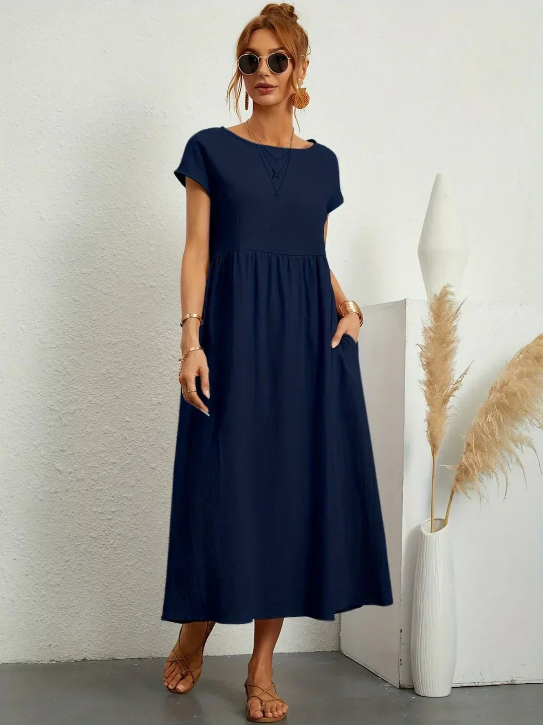 Gabrielle — Vestido midi fluido elegante