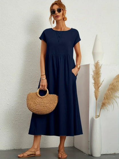 Gabrielle — Vestido midi fluido elegante