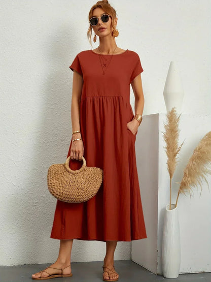 Gabrielle — Vestido midi fluido elegante