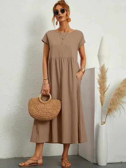 Gabrielle — Vestido midi fluido elegante