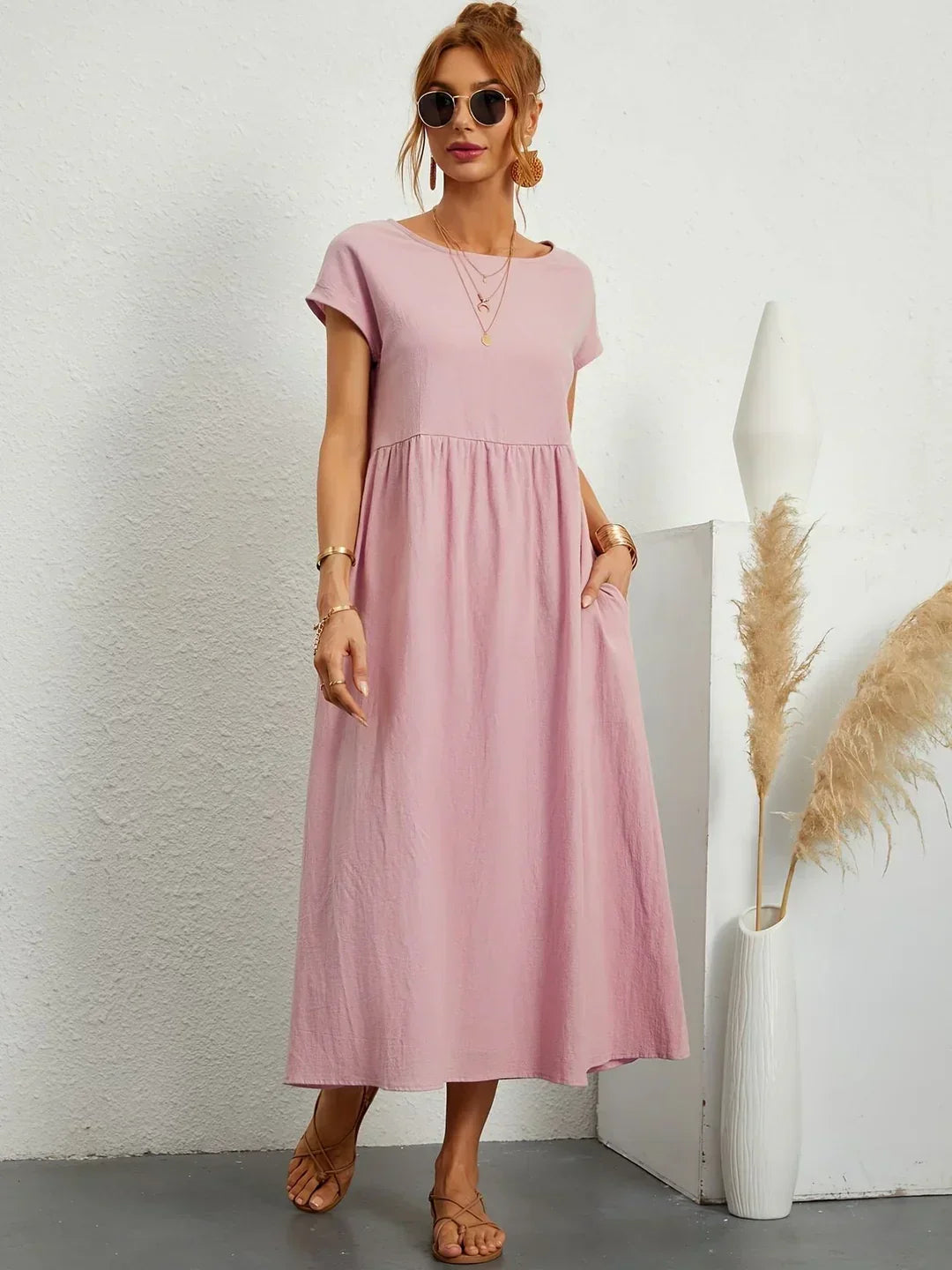 Gabrielle — Vestido midi fluido elegante