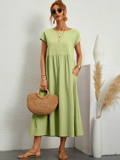 Gabrielle — Vestido midi fluido elegante