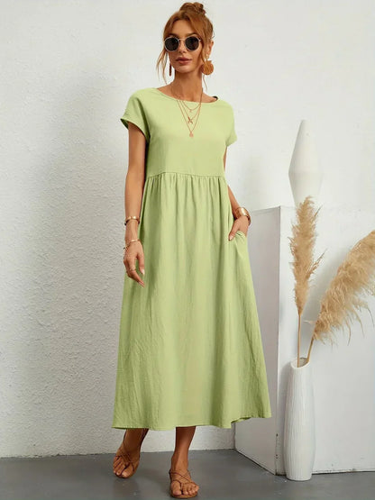 Gabrielle — Vestido midi fluido elegante