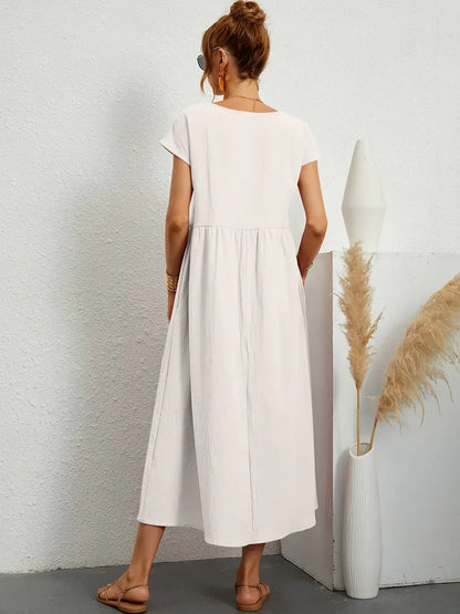 Gabrielle — Vestido midi fluido elegante