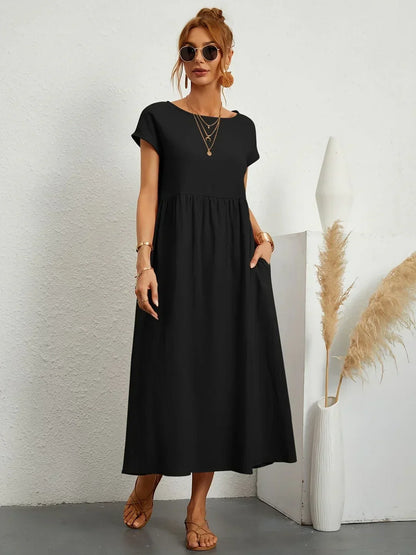 Gabrielle — Vestido midi fluido elegante