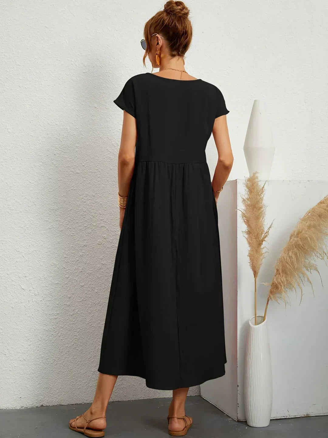 Gabrielle — Vestido midi fluido elegante