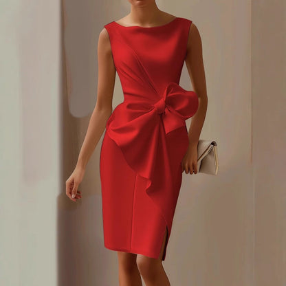 Coraline — Vestido estructurado elegante con lazo