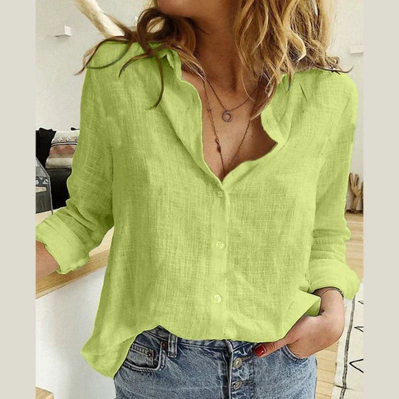 Aurélie — Blusa de algodón elegante y natural