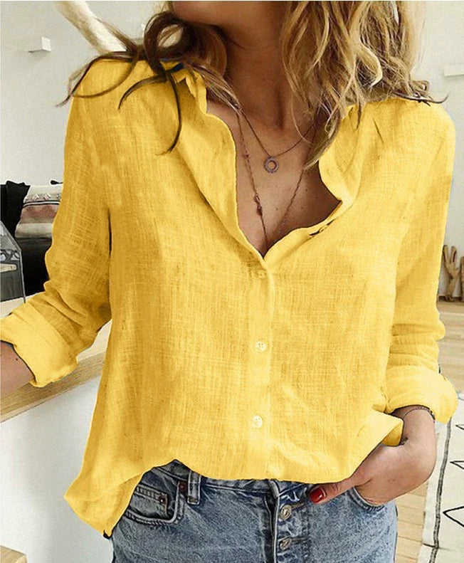 Aurélie — Blusa de algodón elegante y natural