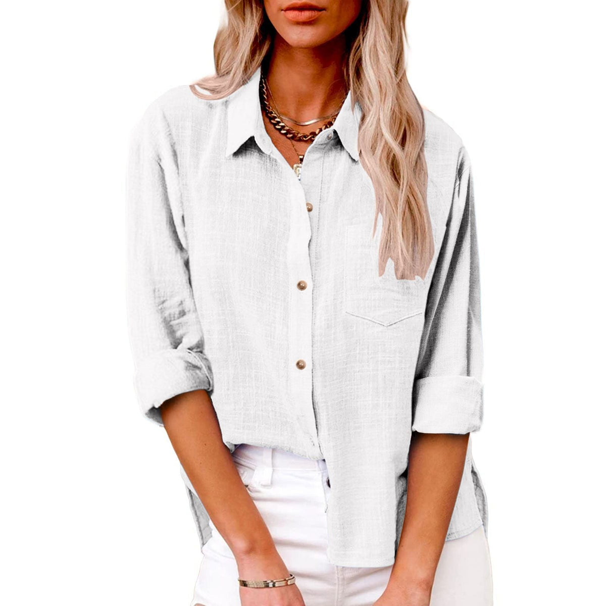 Romane — Blusa de algodón elegante y atemporal
