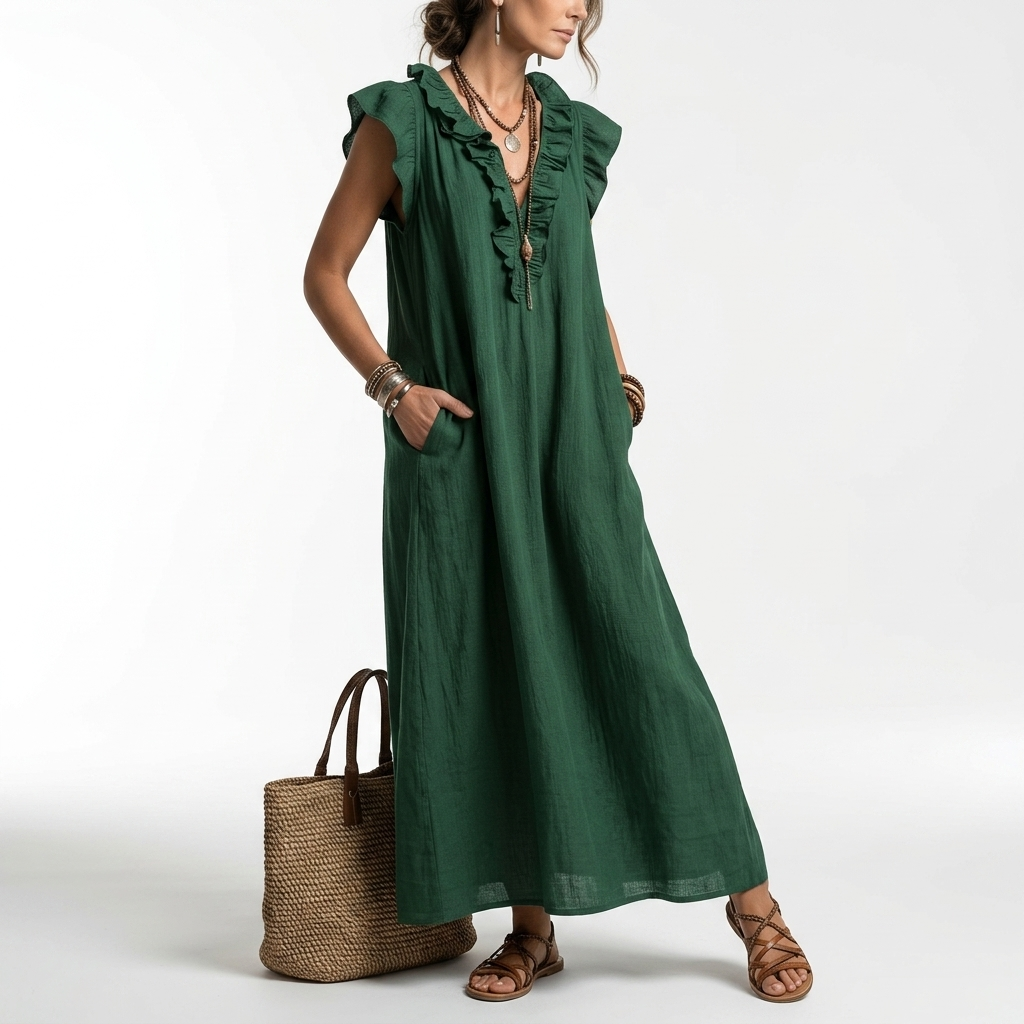Terrale — Vestido maxi bohemio con elegancia natural
