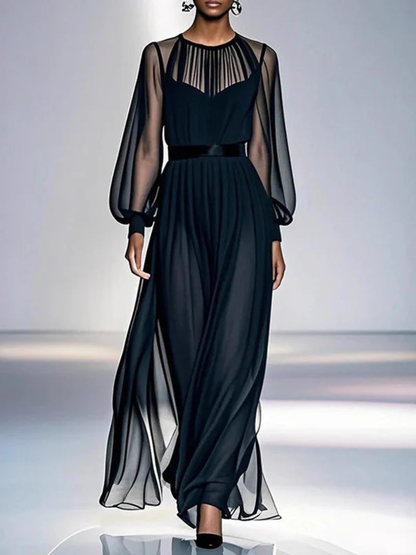 Élisea — Vestido negro elegante y fluido