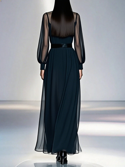 Élisea — Vestido negro elegante y fluido