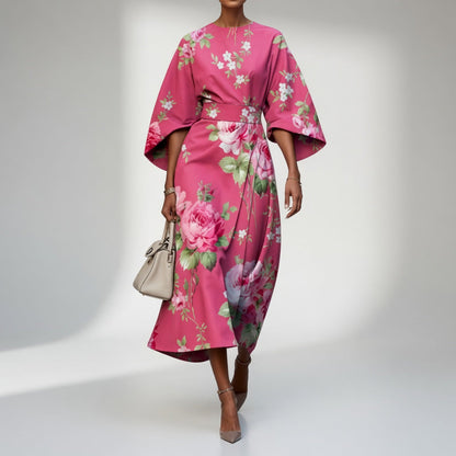 Mirabelle — Vestido kimono floral elegante