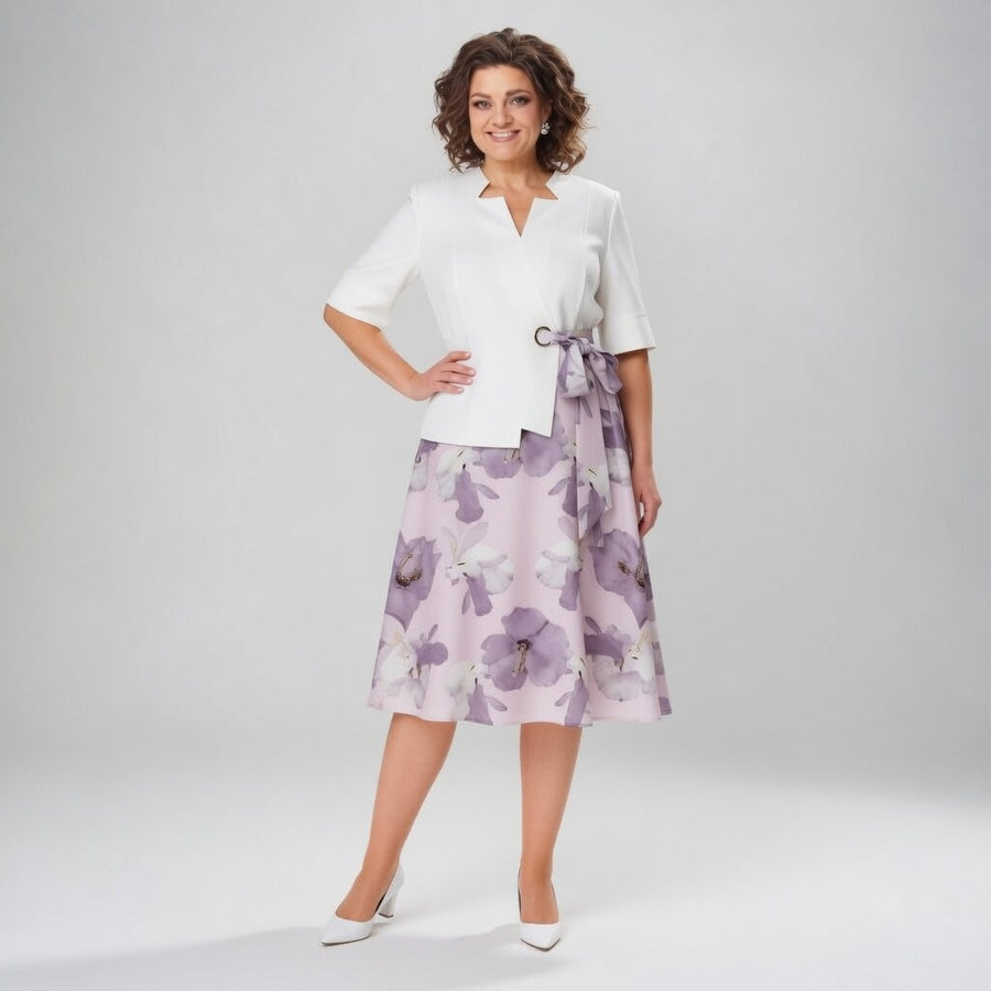 Mélusine — Conjunto de falda floral elegante