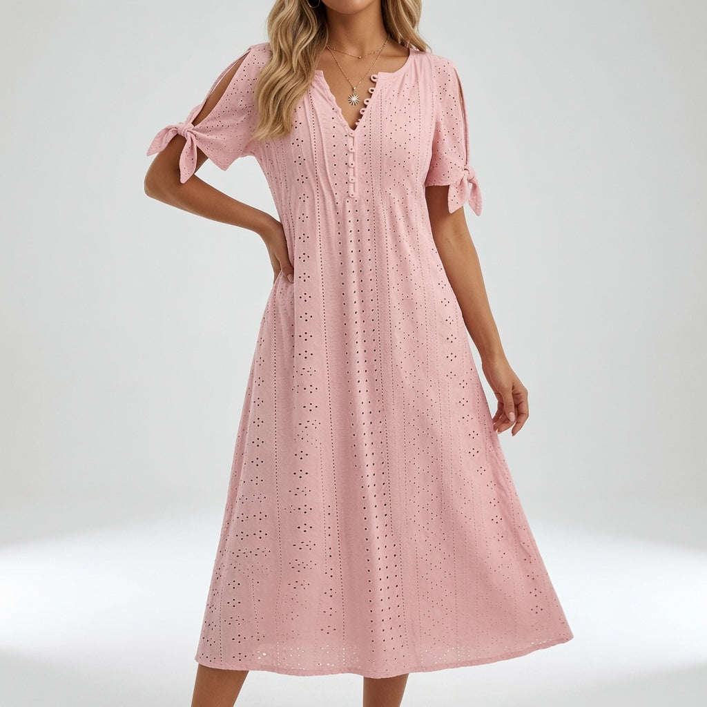 Lorélia — Vestido bohemio bordado de verano