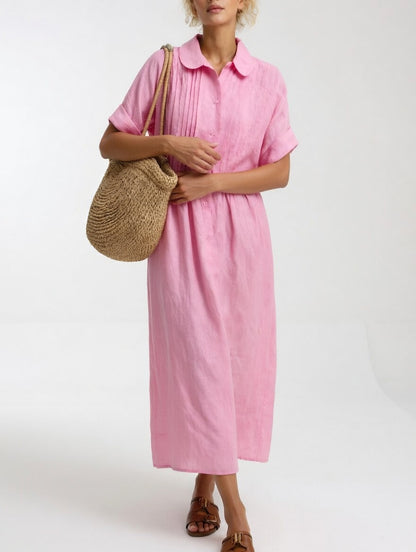 Lysandra — Vestido camisero fluido de verano